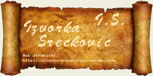 Izvorka Srećković vizit kartica